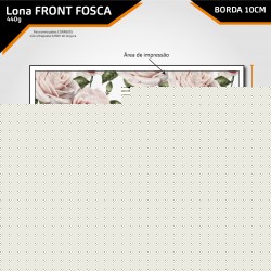 LONA FRONT 440G FOSCA | BORDA 10 CM | ESCOLHA O TAMANHO
