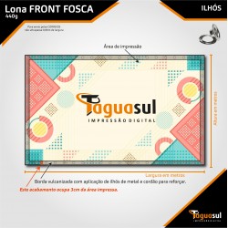 LONA FRONT 440G FOSCA | ILHÓS | ESCOLHA O TAMANHO