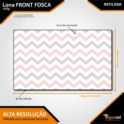 LONA FRONT 440G FOSCA | REFILADA | ALTA RESOLUÇÃO | ESCOLHA O TAMANHO