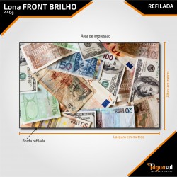 LONA FRONT 440G BRILHO | REFILADA | ESCOLHA O TAMANHO