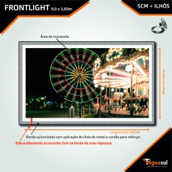 FRONTLIGHT 9,0 x 3,60m | BORDA DE 5 CM COM ILHÓS